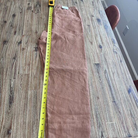 Zara - Linen Pant - Light Brown - Large - Picture 6 of 6